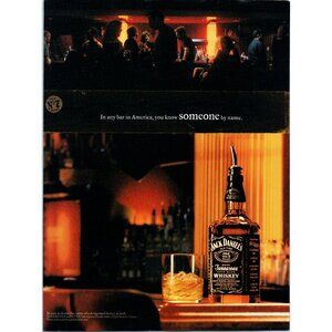 2003 Jack Daniels Tennessee Whiskey Vintage Print Ad Any Bar in America Wall Art